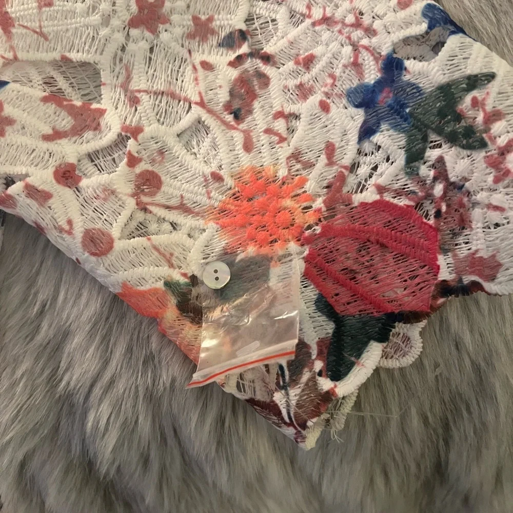 NWOT CHRISMcLAUGHLIN FLORAL LACE TOP TOPPER SZ XL - Picture 11 of 13